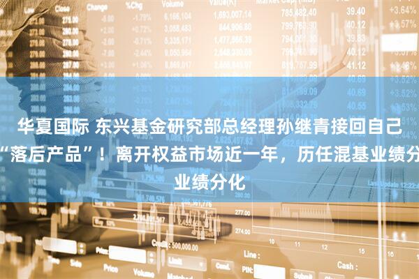 华夏国际 东兴基金研究部总经理孙继青接回自己的“落后产品”！离开权益市场近一年，历任混基业绩分化