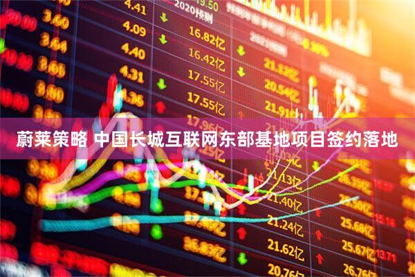蔚莱策略 中国长城互联网东部基地项目签约落地