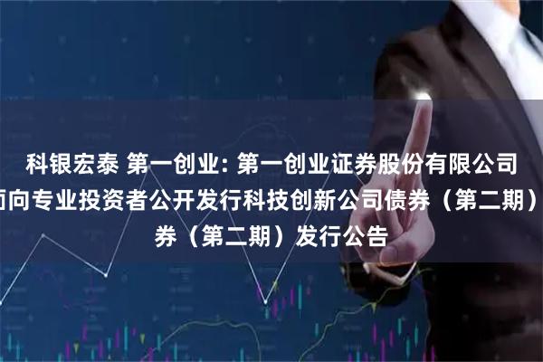 科银宏泰 第一创业: 第一创业证券股份有限公司2025年面向专业投资者公开发行科技创新公司债券（第二期）发行公告
