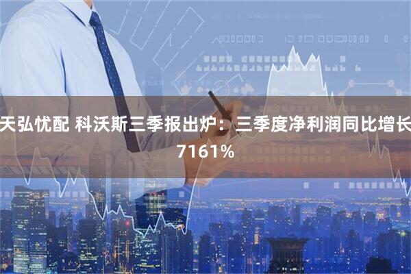 天弘忧配 科沃斯三季报出炉:三季度净利润同比增长7161%
